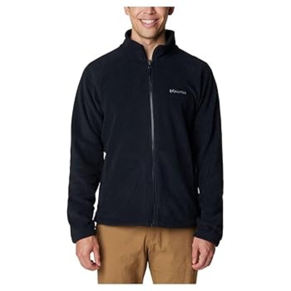 Columbia Men's Black Mission Air Interchange Hybrid Shell Fleece Jacket Size M